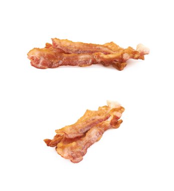 Kızarmış domuz pastırması kompozisyon izole