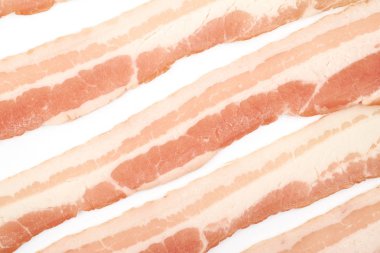 Çiğ Jambon dilimleri ile kaplı yüzey