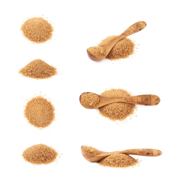 Pile of brown sugar isolated — Stock Photo, Image