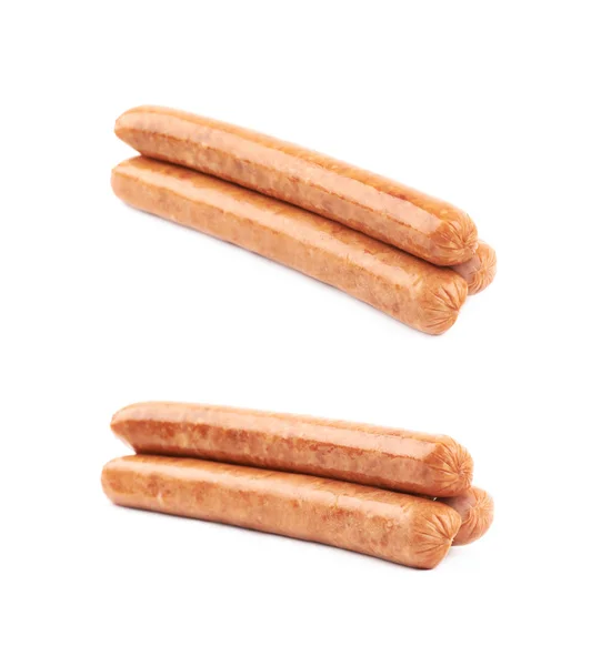 Hot Dog Wurst Zusammensetzung isoliert — Stockfoto