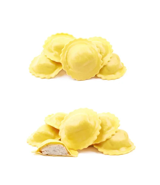 Käse Ravioli Zusammensetzung isoliert — Stockfoto