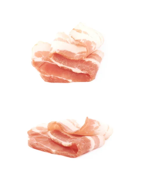 Composición de tocino crudo aislado — Foto de Stock