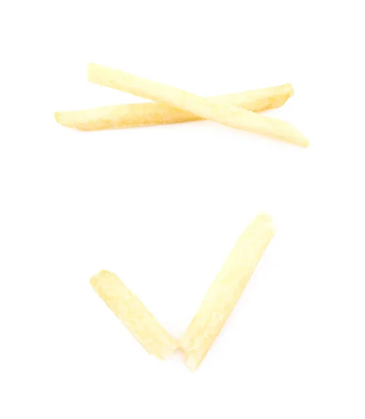 Composição de batatas fritas isoladas — Fotografia de Stock