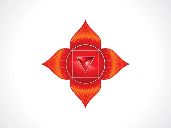 Abstract Artistic Red Root Chakra Vector Illustration — Stock Vector
