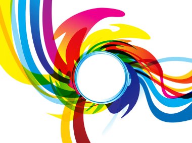 soyut sanatsal yaratıcı renkli dalga patlama vektörü çizimi