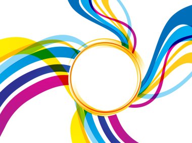 soyut sanat yaratıcı spektrum dalga patlayabilir vektör çizim