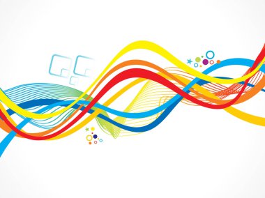 soyut sanatsal yaratıcı dalga vektörü çizimi