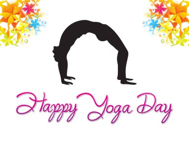 Soyut yoga gün arka plan vektör çizim