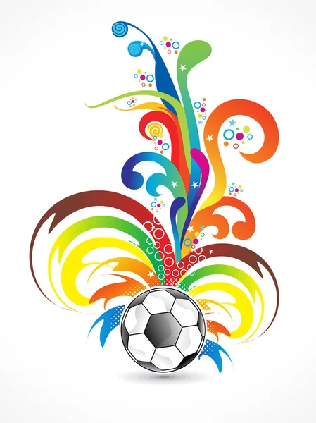 Abstracto Artístico Creativo Fútbol Floral Vector Ilustración — Vector de stock