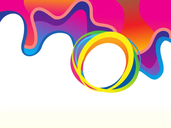 Abstrakcja Artystyczny Creative Rainbow Fala Tło Wektor Ilustracja — Wektor stockowy