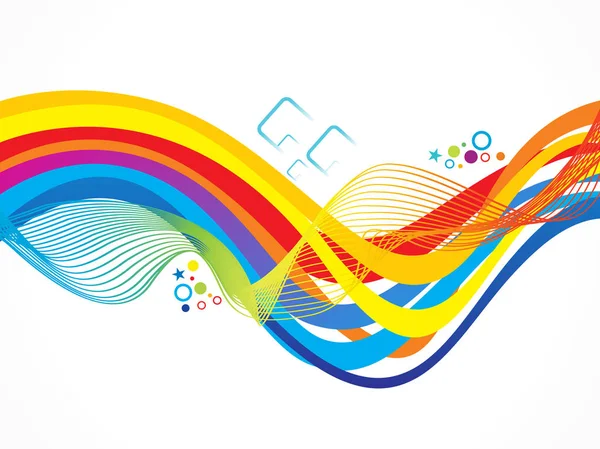 Abstract Artistic Creative Rainbow Wave Vector Illustration — Stock Vector