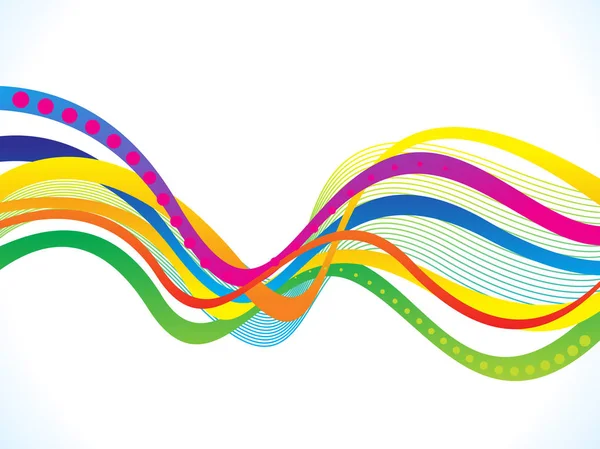 Abstracto Artístico Creativo Colorido Onda Vector Ilustración — Vector de stock