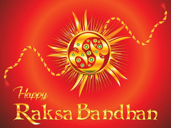 Abstract Artistic Creative Red Raksha Bandhan Background Vector Illustration — Stock Vector