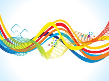 soyut sanatsal yaratıcı dalga vektörü çizimi