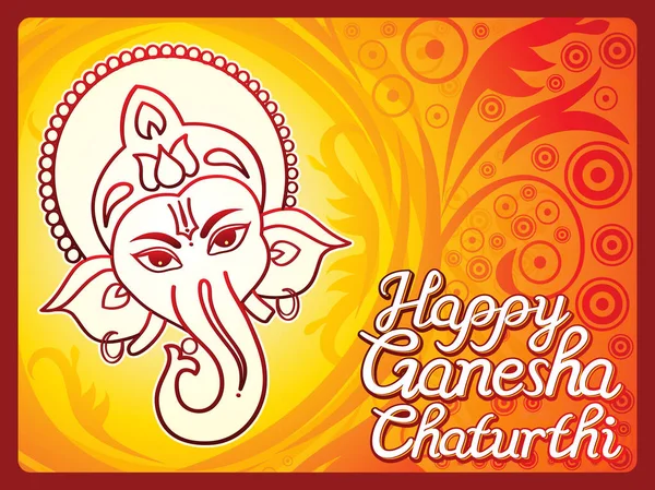 Resumo Criativa Ganesha Chaturthi Fundo Vetor Ilustração —  Vetores de Stock