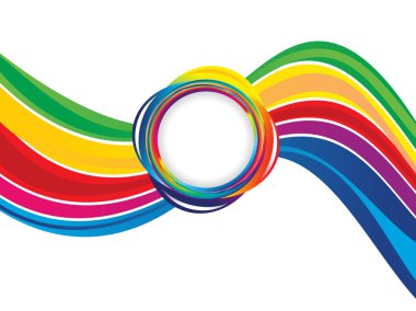 soyut sanat yaratıcı gökkuşağı dalga vektör çizim