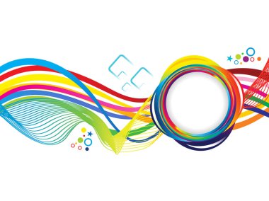 soyut sanatsal yaratıcı dalga arkaplan vektörü çizimi