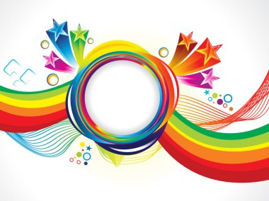 soyut sanat yaratıcı gökkuşağı dalga