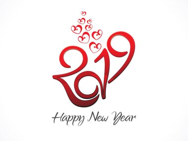 soyut sanatsal yaratıcı yeni yıl metin vektörü çizimi