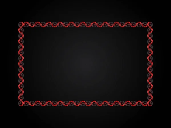 抽象芸術的創造的赤枠線ベクトルイラスト — ストックベクタ