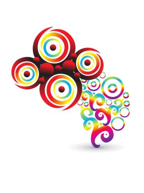 soyut sanat yaratıcı çiçek duman vektör çizim