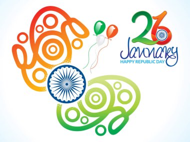 soyut sanat Hint Cumhuriyeti gün vektör çizim