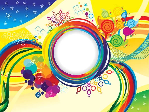 Absract Konstnärliga Kreativa Rainbow Våg Bakgrund Vektorillustration — Stock vektor