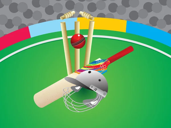 Abstract artistic creative cricket background — Stock Vector