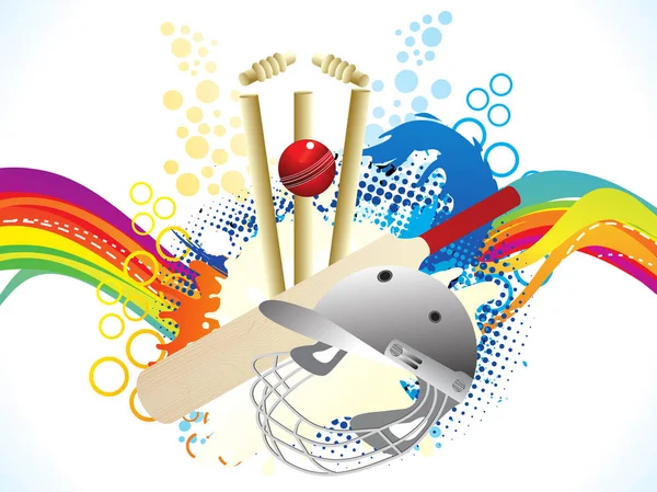 Abstrato cricket criativo artístico explodir —  Vetores de Stock