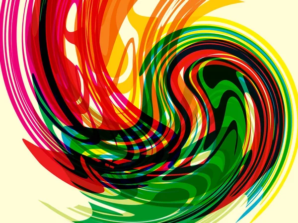 Abstracto artístico creativo colorido ola — Vector de stock