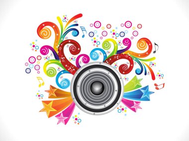 soyut sanatsal yaratıcı renkli müzik patlayabilir