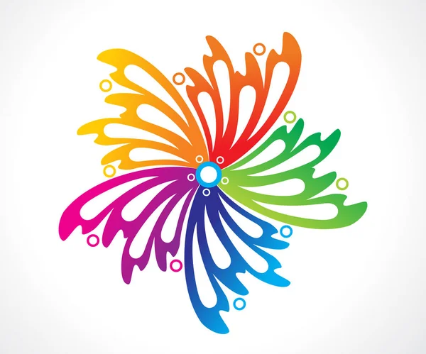 Absztrakt művészeti kreatív színes virág — Stock Vector