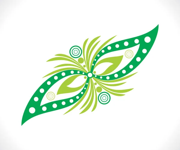 Abstrait artistique créatif vert floral — Image vectorielle