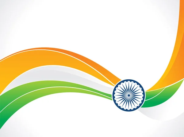 Абстрактная творческая волна флага Индии — стоковый вектор