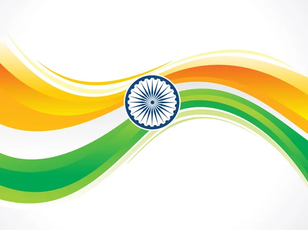 Abstracto artístico indio bandera ola — Archivo Imágenes Vectoriales
