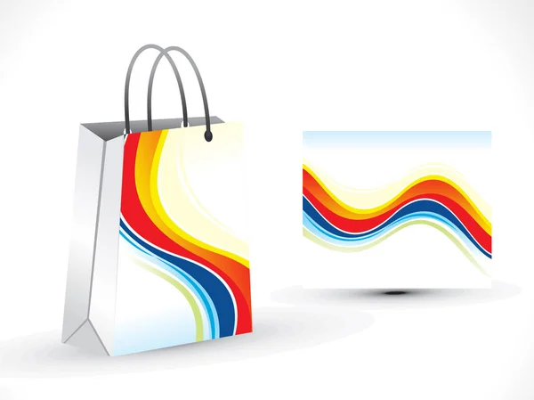 Abstrakt konstnärliga färgstarka shopping väska — Stock vektor