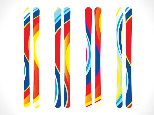 Αφηρημένο καλλιτεχνικό δημιουργικό ουράνιο τόξο σκι — Διανυσματικό Αρχείο