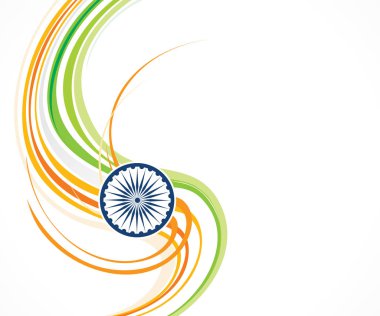 soyut sanatsal yaratıcı hint üç renk dalga