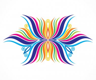 soyut sanat yaratıcı renkli çiçek