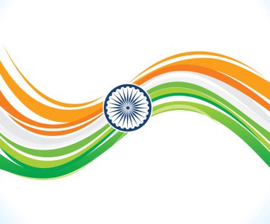 soyut sanatsal yaratıcı üç renk dalga arka plan