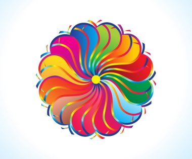 soyut sanat yaratıcı renkli gökkuşağı çiçek