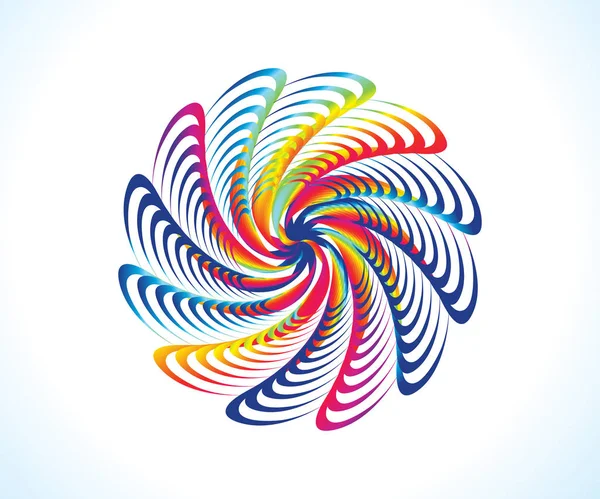 抽象芸術のカラフルな虹の輪 — ストックベクタ