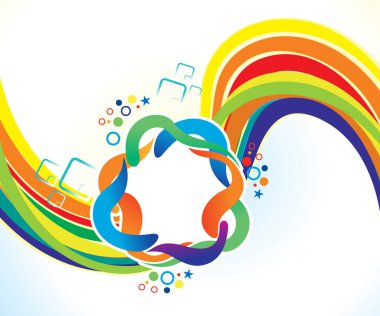 soyut sanatsal yaratıcı dalga arkaplan vektörü çizimi