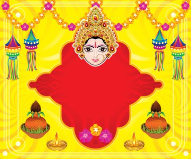 yaratıcı navratri kutlaması arka plan vektör çizimi