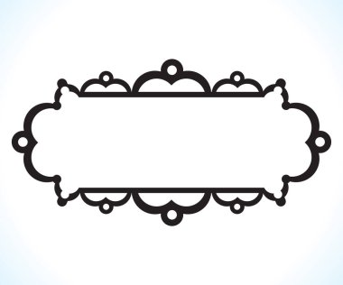 soyut yaratıcı siyah sınır vektörü çizimi