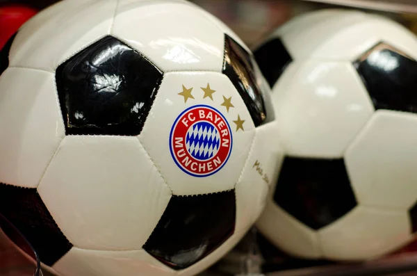 Soest Alemania Diciembre 2017 Bola Con Logo Bayern Munich — Foto de Stock