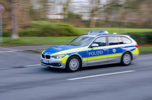 Soest Germany December 2017 German Police Car Drives Street — Stock Photo, Image