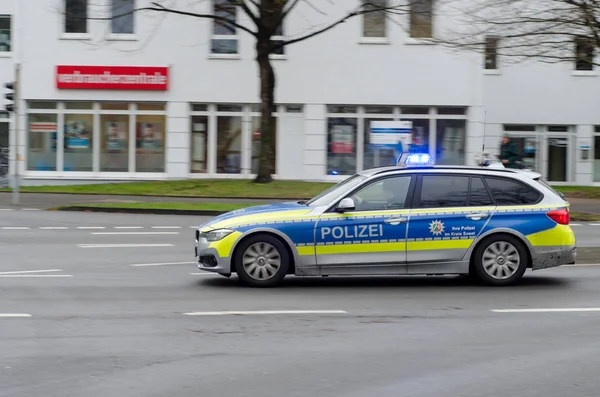 Soest Germany December 2017 German Police Car Drives Street — Stock Photo, Image