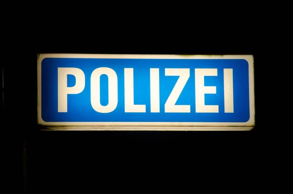 Politie Verkeersbord Politie — Stockfoto