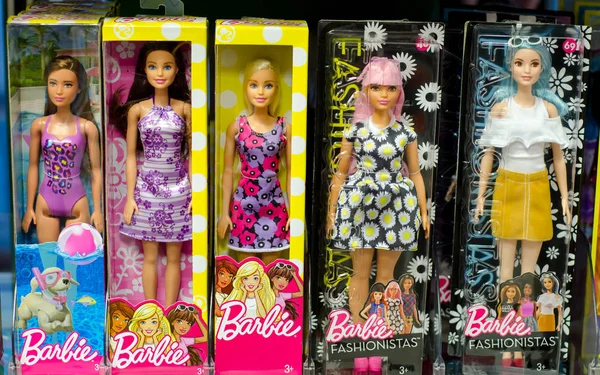 Soest Alemania Enero 2018 Barbie Juguetes Venta Supermercado Stand Barbie — Foto de Stock